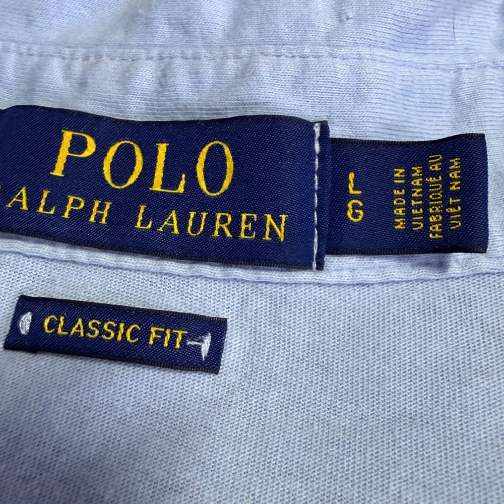 Polo Ralph Lauren Polo Shirt Mens Large Blue Classic Fit Pony Pocket Soft Cotton